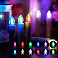 Load image into Gallery viewer, LED Candle Lamp Simulation Flame Light Warm Candle Family Party Christmas Birthday Party Decorated With Candles Ivory Battery Operated LED Taper Candles With Remote Control Christmas Candles