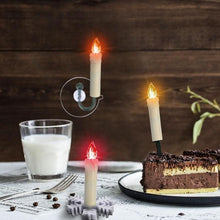 Load image into Gallery viewer, LED Candle Lamp Simulation Flame Light Warm Candle Family Party Christmas Birthday Party Decorated With Candles Ivory Battery Operated LED Taper Candles With Remote Control Christmas Candles