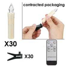 Load image into Gallery viewer, LED Candles Light Flameless Remote Control For Home Dinner Party Christmas Tree Candle LED Flameless Taper Candles Flickering with Remote Timer Battery Operated Waterproof Christmas Tree Candles Warm White Window Candles Decoration Lamp Light New Years