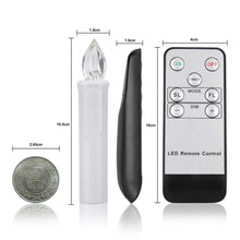 Load image into Gallery viewer, LED Candles Light Flameless Remote Control For Home Dinner Party Christmas Tree Candle LED Flameless Taper Candles Flickering with Remote Timer Battery Operated Waterproof Christmas Tree Candles Warm White Window Candles Decoration Lamp Light New Years