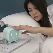 Load image into Gallery viewer, Led Cartoon Alarm Clock Voice Control Digital