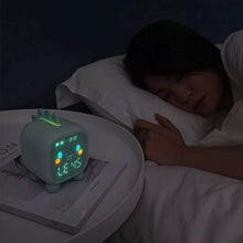 Load image into Gallery viewer, Led Cartoon Alarm Clock Voice Control Digital