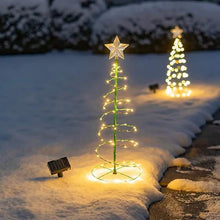 Load image into Gallery viewer, LED Christmas Tree Outdoor Solar Ground Plug Lights