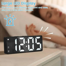 Load image into Gallery viewer, LED Digital Alarm Clock with Dual Alarms, Voice Control and more