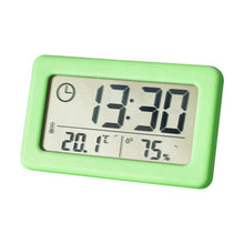 Load image into Gallery viewer, LED Digital Clock Digital Alarm Clock Battery Operated Small Desk Clocks with Smart Night Light Date Indoor Temperature LCD Electronic Clock for Bedroom Electronic Digital Screen Desktop Clock for Home Office Backlight Snooze Desk Clocks