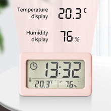 Load image into Gallery viewer, LED Digital Clock Digital Alarm Clock Battery Operated Small Desk Clocks with Smart Night Light Date Indoor Temperature LCD Electronic Clock for Bedroom Electronic Digital Screen Desktop Clock for Home Office Backlight Snooze Desk Clocks