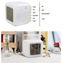 Load image into Gallery viewer, LED Digital Smart Alarm Clock Electronic Desktop Clocks LCD Display Showing Time Alarm Date Bedside Alarm Clocks with Snooze for Bedroom Kitchen Office Battery Operated Watch Table Electronic Desktop Clocks USB Wake Up Clock Wake Up Time