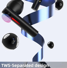 Load image into Gallery viewer, LED Display Bluetooth 5.0 Wireless Headphone Magnetic 9D Stereo Sound Earbud Sports Easy Pairing Earphone With Microphone Bluetooth In Ear Built-in Mic Headset For Sport Black Headphones Wireless Light Weight Design
