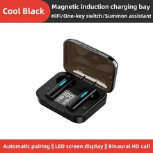Load image into Gallery viewer, LED Display Bluetooth 5.0 Wireless Headphone Magnetic 9D Stereo Sound Earbud Sports Easy Pairing Earphone With Microphone Bluetooth In Ear Built-in Mic Headset For Sport Black Headphones Wireless Light Weight Design