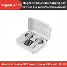 Load image into Gallery viewer, LED Display Bluetooth 5.0 Wireless Headphone Magnetic 9D Stereo Sound Earbud Sports Easy Pairing Earphone With Microphone Bluetooth In Ear Built-in Mic Headset For Sport Black Headphones Wireless Light Weight Design