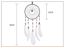 Load image into Gallery viewer, LED Dream Catcher Lamp Flying Wind Chimes Lighting Dream-catcher Handmade Ornaments Traditional Gifts Feather Pendant Romantic Creative Wall Hanging Home Wall Decoration Ornament Craft Native American Style