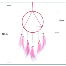 Load image into Gallery viewer, LED Dream Catcher Lamp Flying Wind Chimes Lighting Dream-catcher Handmade Ornaments Traditional Gifts Feather Pendant Romantic Creative Wall Hanging Home Wall Decoration Ornament Craft Native American Style