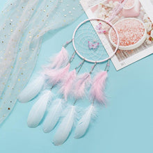 Load image into Gallery viewer, LED Dream Catcher Lamp Flying Wind Chimes Lighting Dream-catcher Handmade Ornaments Traditional Gifts Feather Pendant Romantic Creative Wall Hanging Home Wall Decoration Ornament Craft Native American Style