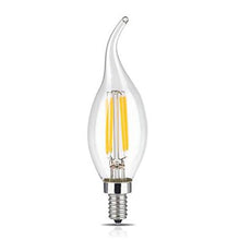 Load image into Gallery viewer, LED Filament Bulb E14 4W/6W AC220V Glass Shell 360 Degree C35 Edison Retro Candle Light Warm/Cold White LED Candelabra Bulb 25W Equivalent 250 Lumens, 3000K Soft White 2W Filament Dimmable LED Chandelier Light Bulbs
