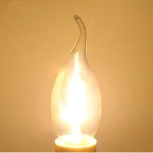 Load image into Gallery viewer, LED Filament Bulb E14 4W/6W AC220V Glass Shell 360 Degree C35 Edison Retro Candle Light Warm/Cold White LED Candelabra Bulb 25W Equivalent 250 Lumens, 3000K Soft White 2W Filament Dimmable LED Chandelier Light Bulbs