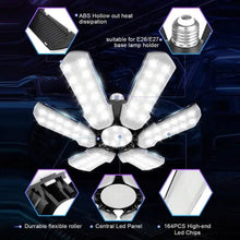 Load image into Gallery viewer, LED Garage Ceiling Lights 150W 15000LM 6500K with 6+1 Deformable Panels