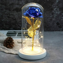Load image into Gallery viewer, LED Glass Cover Simulation Foil Rose Flower