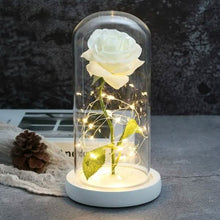 Load image into Gallery viewer, LED Glass Cover Simulation Foil Rose Flower
