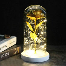 Load image into Gallery viewer, LED Glass Cover Simulation Foil Rose Flower