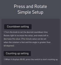 Load image into Gallery viewer, LED Magnetic Digital Timer For Kitchen Cooking Countdown Alarm Clock Digital Kitchen Timer, Large Magnetic LED Countdown Timer with Constant Light Function for classrooms 3-Level Volume Quiet Egg Timer for Children Electronic Cooking Countdown Timer