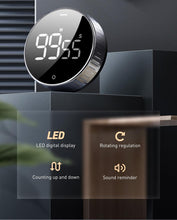 Load image into Gallery viewer, LED Magnetic Digital Timer For Kitchen Cooking Countdown Alarm Clock Digital Kitchen Timer, Large Magnetic LED Countdown Timer with Constant Light Function for classrooms 3-Level Volume Quiet Egg Timer for Children Electronic Cooking Countdown Timer