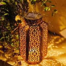 Load image into Gallery viewer, LED Metal Lantern Solar Lamp