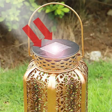 Load image into Gallery viewer, LED Metal Lantern Solar Lamp