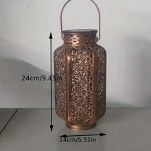 Load image into Gallery viewer, LED Metal Lantern Solar Lamp