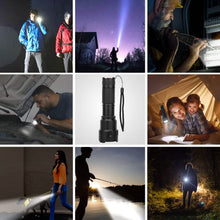 Load image into Gallery viewer, LED Rechargeable Zoomable Flashlight