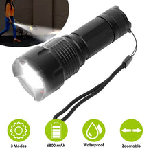 Load image into Gallery viewer, LED Rechargeable Zoomable Flashlight