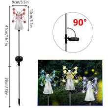 Load image into Gallery viewer, LED Solar Angel Garden Stake Lights