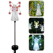 Load image into Gallery viewer, LED Solar Angel Garden Stake Lights