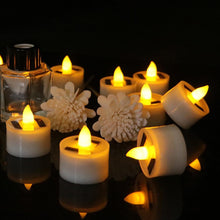 Load image into Gallery viewer, LED Solar Lamp Solar Electronic Candle Light LED Tea Lights Candles Battery Powered Fake Candles for Wedding Party Holidays Home Decoration Outdoor Electronic Flameless Candle Light For Outdoor Christmas Halloween