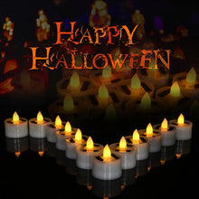 Load image into Gallery viewer, LED Solar Lamp Solar Electronic Candle Light LED Tea Lights Candles Battery Powered Fake Candles for Wedding Party Holidays Home Decoration Outdoor Electronic Flameless Candle Light For Outdoor Christmas Halloween