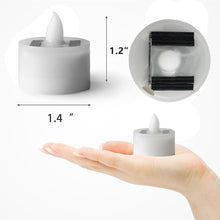Load image into Gallery viewer, LED Solar Lamp Solar Electronic Candle Light LED Tea Lights Candles Battery Powered Fake Candles for Wedding Party Holidays Home Decoration Outdoor Electronic Flameless Candle Light For Outdoor Christmas Halloween