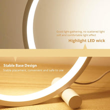 Load image into Gallery viewer, LED Table Lamp Bedroom Bedside Lamp Round Acrylic Living Room Lamp Reading Lamp Black/white Touch Control Dimmable Night Light Decorative Table Lamp Cute Study Lamps for Bedroom Décor