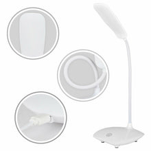 Load image into Gallery viewer, LED Three-Speed Touch Dimming Reading Lamp USB Charging Plug-in White Warm Eye Protection Student Table Light Study Night Light Decorative Table Lamp Cute Study Lamps for Bedroom Décor