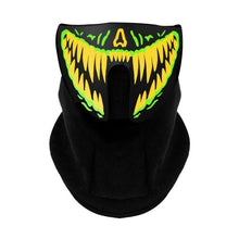 Load image into Gallery viewer, LED Warm Headgear ED Face Mask Party Masks Light Up Dance Halloween Cosplay Easter Rave Mask Luminous Costume Washable Foldable Luminous Cool Party Mask Activated Light Up Mask Led Music Party Mask Led Music Mask for Festival Party
