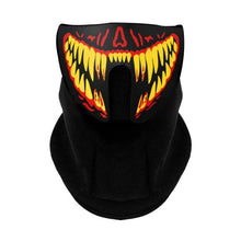 Load image into Gallery viewer, LED Warm Headgear ED Face Mask Party Masks Light Up Dance Halloween Cosplay Easter Rave Mask Luminous Costume Washable Foldable Luminous Cool Party Mask Activated Light Up Mask Led Music Party Mask Led Music Mask for Festival Party