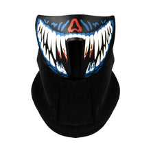 Load image into Gallery viewer, LED Warm Headgear ED Face Mask Party Masks Light Up Dance Halloween Cosplay Easter Rave Mask Luminous Costume Washable Foldable Luminous Cool Party Mask Activated Light Up Mask Led Music Party Mask Led Music Mask for Festival Party