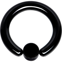 Load image into Gallery viewer, 8G 1/2 Clear Gem 5mm Disc Black BCR Captive Ring