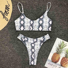 Load image into Gallery viewer, Leopard Bikini Women Swimwear Female Swimsuit Two-piece Bikini Set Comfortable Bathing Suit Swim Lady High Waist Bikini Set For Women Athletic Two Piece Soft Swimsuit Sporty Scoop Neck Bathing Suit
