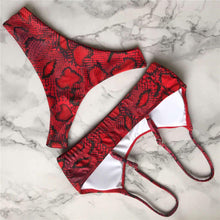 Load image into Gallery viewer, Leopard Bikini Women Swimwear Female Swimsuit Two-piece Bikini Set Comfortable Bathing Suit Swim Lady High Waist Bikini Set For Women Athletic Two Piece Soft Swimsuit Sporty Scoop Neck Bathing Suit