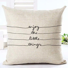 Load image into Gallery viewer, Letter Love Home Cushion Covers Cotton Linen Black White Pillow Cover I Love You Forever and Always Throw Pillow Case Love Letter Pillow Cushion Covers Fashion Home Decor Cover Sofa Bed Nordic Decorative Pillow Case 45x45CM