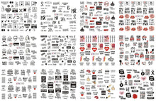 Load image into Gallery viewer, Letter Nail Water Decals With Inscriptions Sexy Girl Black White Tattoo Slider English Alphabet Nail Decals Adhesive Letter 3D Nail Art Stickers for Women Girls Nail Decoration Manicure for Women Decorations Birthday Party Favor Gift