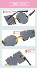 Load image into Gallery viewer, Letter NO Party Rimless Irregular Design Sunglasses For Men/Women Fashionable NO Sunglasses for Kids Oversize & Irregular Design Frameless Polygon Glasses For Children