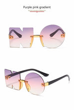 Load image into Gallery viewer, Letter NO Party Rimless Irregular Design Sunglasses For Men/Women Fashionable NO Sunglasses for Kids Oversize & Irregular Design Frameless Polygon Glasses For Children