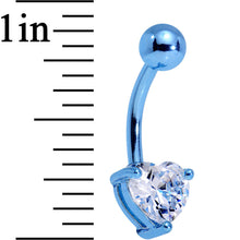 Load image into Gallery viewer, Clear Cubic Zirconia Gem Multicolor Heart Belly Ring Set of 5