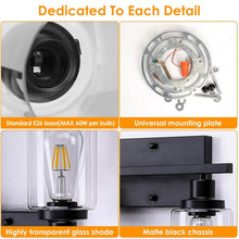 Load image into Gallery viewer, Light Wall Scone Lighting with Clear Glass