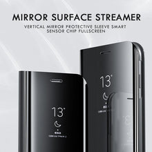 Load image into Gallery viewer, Lightweight Anti Peeping Magnetic Double-Sided Privacy Clear Back Metal Bumper Anti-Spy Phone Cases Cover for iPhone iPhone Smart Mirror Flip Case For iPhone 13 12 11 Pro XS Max XR Magnetic Stand Cover